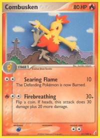 Combusken - 031/100 - Crystal Guardians (CG) #31/100 - Uncommon Pokémon Trading Card