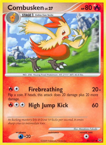 Combusken - Platinum Pokémon trading card