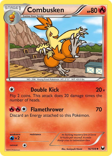 Combusken - Dark Explorers Pokémon trading card
