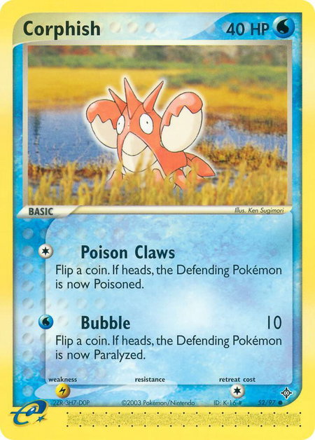 Corphish - 52/97 - Dragon Pokémon trading card