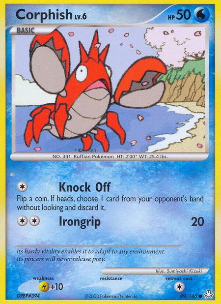Corphish - Legends Awakened Pokémon trading card