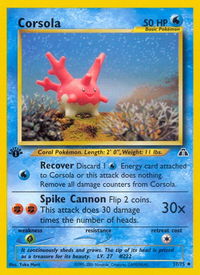 Corsola - Neo Discovery (N2) #37/75 - Uncommon Pokémon Trading Card