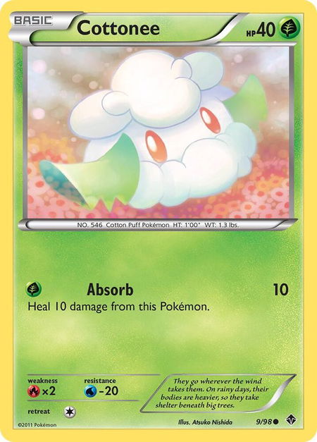 Cottonee (9) - Emerging Powers Pokémon trading card