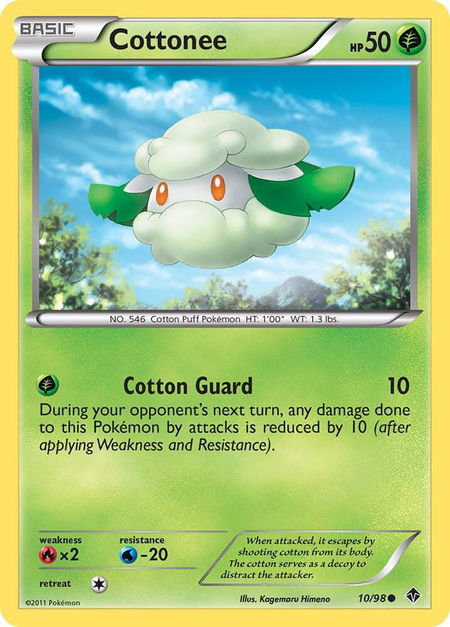 Cottonee (10) - Emerging Powers Pokémon trading card