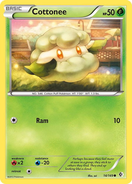 Cottonee - Boundaries Crossed Pokémon trading card