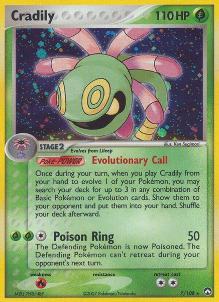 Cradily - Power Keepers Pokémon trading card