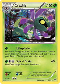 Cradily - Plasma Blast (PLB) #4/101 - Rare Pokémon Trading Card