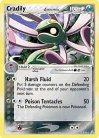 Cradily (Delta Species) - Holon Phantoms (HP) #2/110 - Holo Rare Pokémon Trading Card