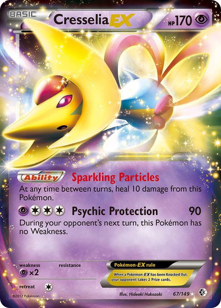 Cresselia EX trading card from Boundaries Crossed Cresselia EX - Boundaries Crossed Pokémon trading card