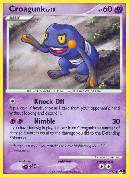 Croagunk - POP Series 9 Pokémon trading card