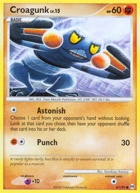 Croagunk - Arceus Pokémon trading card