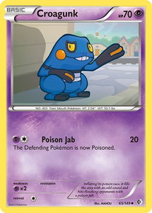 Croagunk (65) - Boundaries Crossed (BCR) #65/149 - Uncommon Pokémon Trading Card