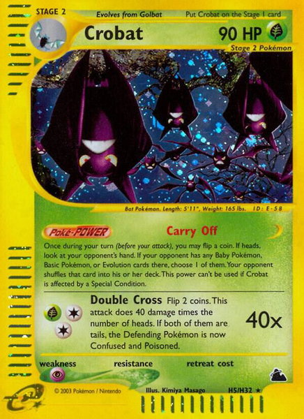 Crobat (H5) trading card from Skyridge Crobat (H5) - Skyridge Pokémon trading card
