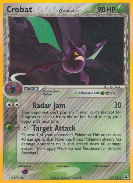 Crobat (Delta Species) - Delta Species Pokémon trading card