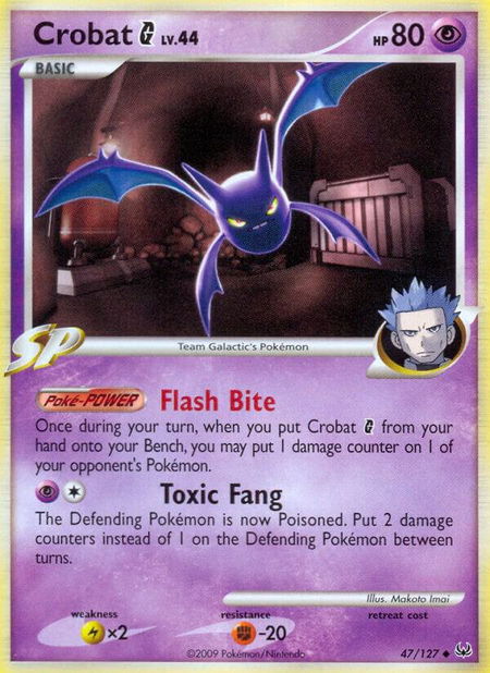 Crobat G - Platinum Pokémon trading card