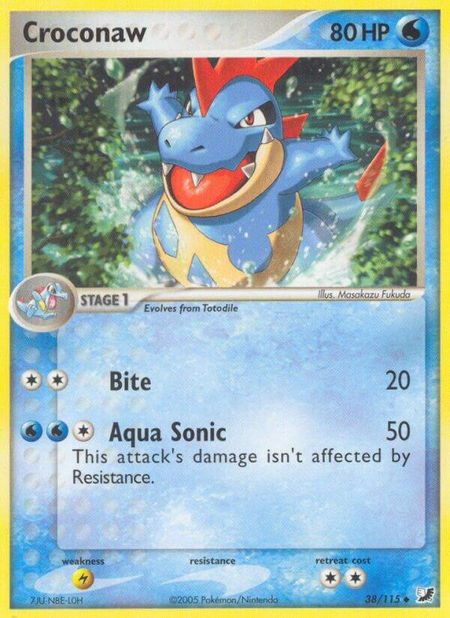Croconaw - Unseen Forces Pokémon trading card