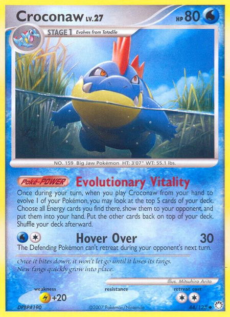 Croconaw - Mysterious Treasures Pokémon trading card