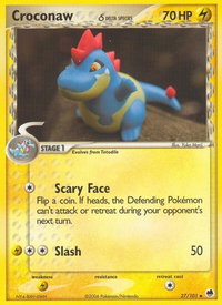 Croconaw (Delta Species) - Dragon Frontiers (DF) #27/101 - Uncommon Pokémon Trading Card