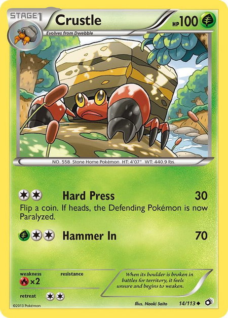 Crustle trading card from Legendary Treasures Crustle - Legendary Treasures Pokémon trading card