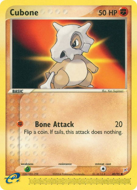 Cubone - Team Magma vs Team Aqua Pokémon trading card
