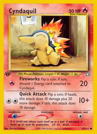 Cyndaquil (57) - Neo Genesis (N1) #057/111 - Common Pokémon Trading Card