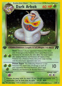 Dark Arbok (2) - Team Rocket (TR) #02/82 - Holo Rare Pokémon Trading Card