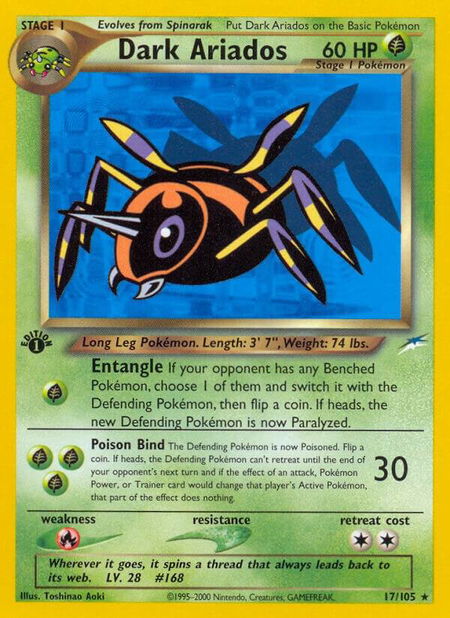 Dark Ariados - Neo Destiny Pokémon trading card