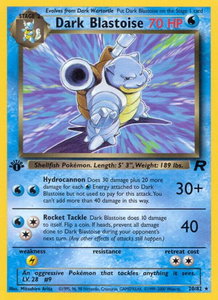 Dark Blastoise (20) - Team Rocket (TR) #20/82 - Rare Pokémon Trading Card