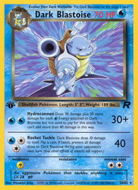 Dark Blastoise (20) - Team Rocket (TR) #20/82 - Rare Pokémon Trading Card