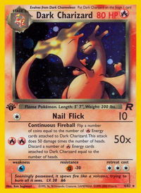 Dark Charizard (4) - Team Rocket (TR) #04/82 - Holo Rare Pokémon Trading Card