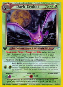 Dark Crobat - Neo Destiny (N4) #002/105 - Holo Rare Pokémon Trading Card