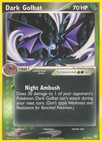 Dark Golbat - Team Rocket Returns (RR) #34/109 - Uncommon Pokémon Trading Card