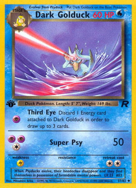 Dark Golduck - Team Rocket Pokémon trading card
