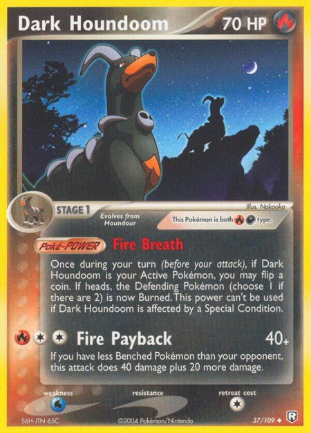Dark Houndoom - 037/109 - Team Rocket Returns Pokémon trading card
