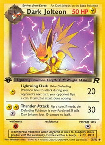 Dark Jolteon - Team Rocket (TR) #38/82 - Uncommon Pokémon Trading Card