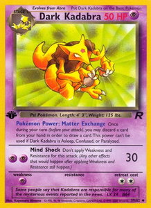 Dark Kadabra - Team Rocket (TR) #39/82 - Uncommon Pokémon Trading Card