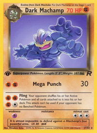 Dark Machamp (27) - Team Rocket (TR) #27/82 - Rare Pokémon Trading Card