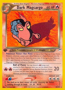 Dark Magcargo - Neo Destiny (N4) #018/105 - Rare Pokémon Trading Card