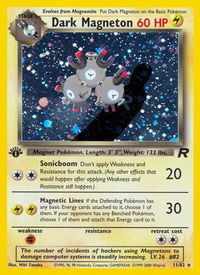 Dark Magneton (11) - Team Rocket (TR) #11/82 - Holo Rare Pokémon Trading Card