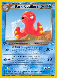 Dark Octillery - Neo Destiny (N4) #062/105 - Common Pokémon Trading Card