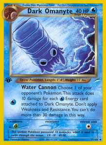 Dark Omanyte - Neo Destiny (N4) #037/105 - Uncommon Pokémon Trading Card