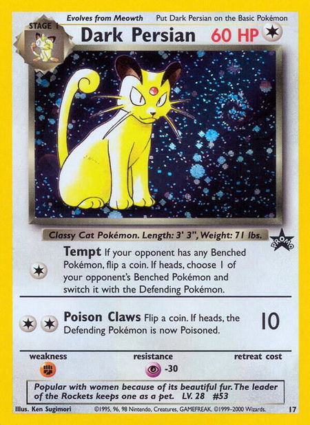Dark Persian - WoTC Promo Pokémon trading card