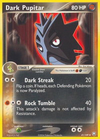 Dark Pupitar - 041/109 - Team Rocket Returns (RR) #41/109 - Uncommon Pokémon Trading Card