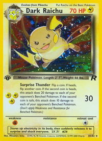 Dark Raichu - Team Rocket (TR) #83/82 - Secret Rare Pokémon Trading Card