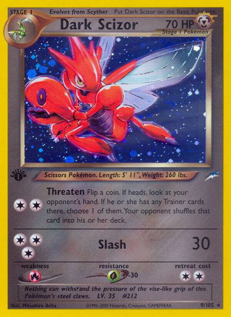 Dark Scizor - Neo Destiny Pokémon trading card