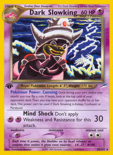 Dark Slowking trading card from Neo Destiny Dark Slowking - Neo Destiny Pokémon trading card
