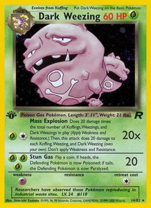 Dark Weezing (14) - Team Rocket (TR) #14/82 - Holo Rare Pokémon Trading Card