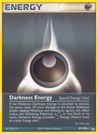 Darkness Energy (Special) - Power Keepers (PK) #87/108 - Rare Pokémon Trading Card