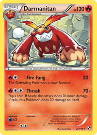 Darmanitan - Black and White (BLW) #25/114 - Rare Pokémon Trading Card
