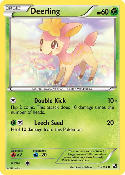 Deerling - Black and White Pokémon trading card